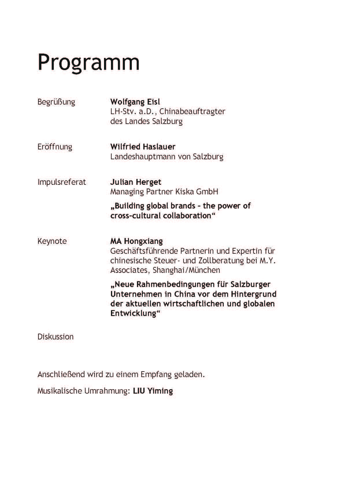 Einladung zum 33. China Business Club in Salzburg, Österreich(图3)